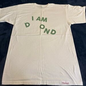 Diamond Supply Co. Cream Tee with Green Text